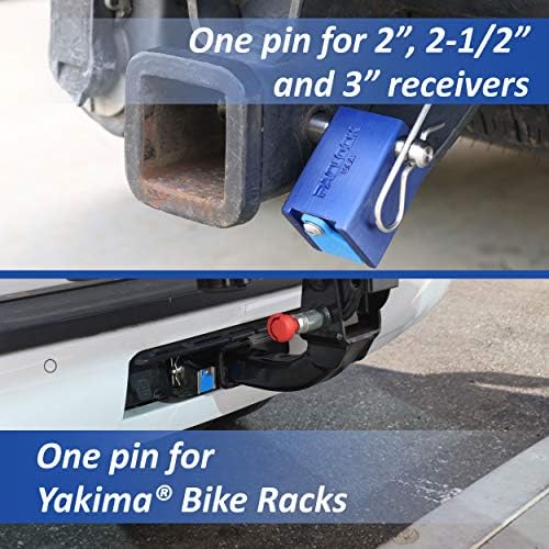 PACLOCK's KT-UCS-80A-250-YK-1 Hitch Lock Combo, Black Anod Alum, High Performance 6-Pin Cylinder, Keyed Differently, with 1/2" Threaded Pin & 5/8" Pin