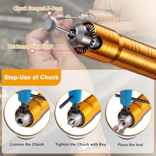 DZQ 780W Flex Shaft Grinder with 83 Accessories 0.4–6.5mm Chuck