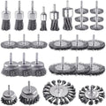 Rocaris 28 Pack Wire Wheel Brush, Carbon Steel & Twist Knot Cup Brush