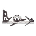Starrett Combination Set with Square, Center and Non-Reversible Protractor Head and Blade - 12" Blade Length, Hardened Steel, 4R Graduation Type - 9-12-4R
