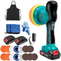 Cordless Car Buffer Polisher Kit with 2x21V Batteries, 6 Inch Car Polisher with 8 Variable Speed Max 6000RPM & 21 PCS Attachments, Buffer Polisher for Car Detailing, Sanding, Scratch Removing