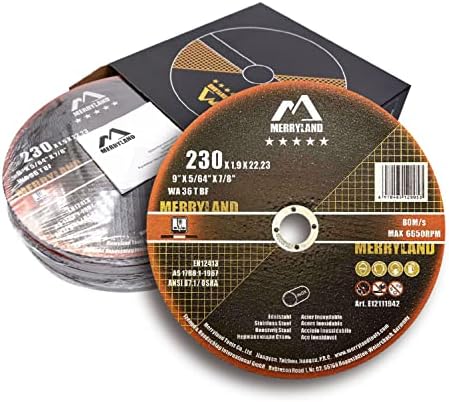 Merryland 25 Pack Cut Off Wheel 9 inch 0.075 Metal Iron Stainless Steel