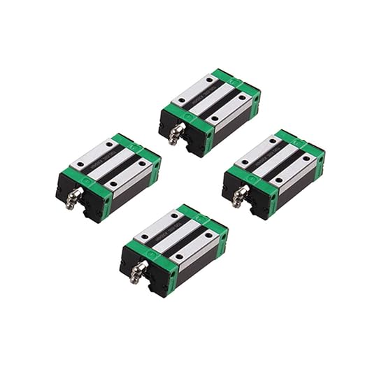 Linear Guide Rail 2PCS HGR20 600mm Linear Slide Rail 4PCS HGH20CA Carriage with Wrench, Plastic Dust Cap, Head Screw Slider Block CNC Kit for DIY CNC Routers Lathes Mills 3D Printer