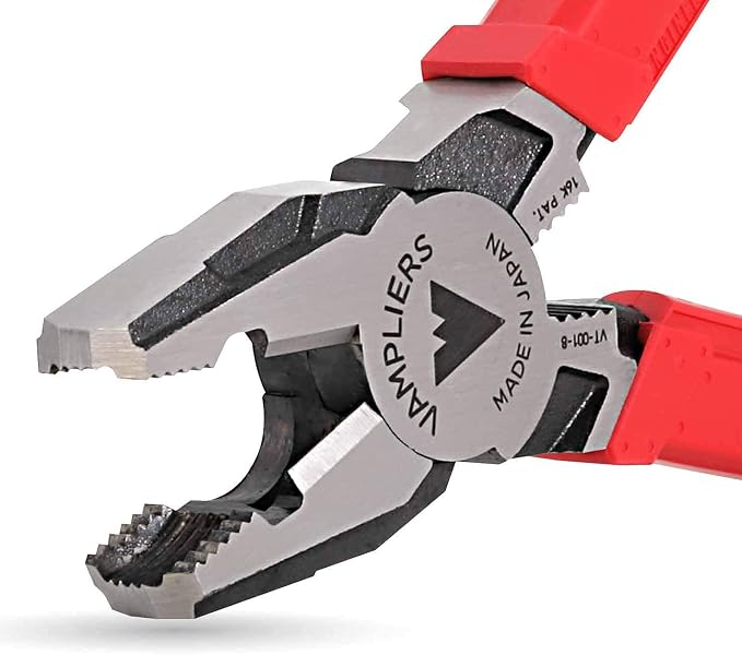 VAMPLIERS VT-001-8 8" PRO Linesman Screw Extractor Pliers + VAMPLIERS VT-001-5 5” Mini ESD Safe Screw Extraction Pliers for Electronic Repair and to Remove Rusted/Damage/Specialty Screws nuts