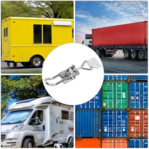 Toggle Latch Clamp Easy to Install Stainless Steel with Adjustable Latch Hardware Toggle Clamp Sturdy Silver Workholding Device for Repairing Field and Jigging Applications