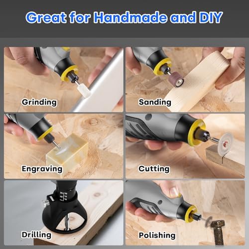 Enventor Rotary Tool with 204-Piece Accessory Kit, 130 W, Corded