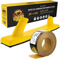 Dura-Gold Pro Series Super Flex Longboard Hand Sanding File Block with Hook & Loop Backing and PSA Backing Adapter Pad & 120 Grit PSA Longboard Sandpaper 20 Yard Continuous Roll, 2-3/4" Wide