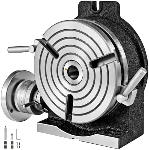 Rotary Table Horizontal Vertical Dividing Plates for Milling Machine Rotary Table Milling Machine Tools (8 IN+3Slot)