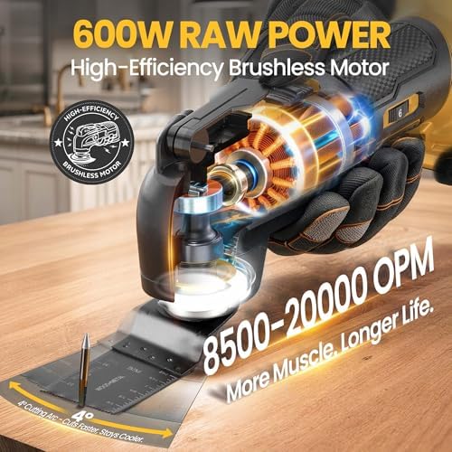 bellaDimora Oscillating Multi-Tool Compatible with DeWalt 20V MAX
