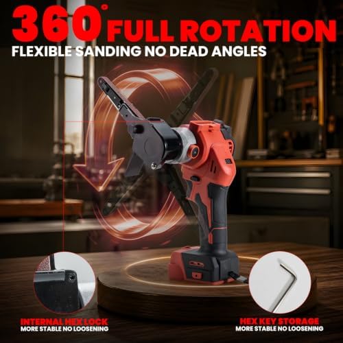 Cordless Belt Sander, Brushless Motor, for Milwaukee 18V Battery(Tool Only)