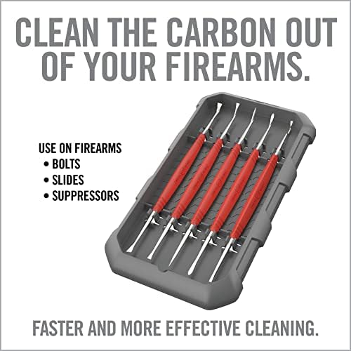 Real Avid Stainless Steel Gun Cleaning Picks for Firearm Cleaning and Maintenance - Set of 5 | 10 Different Tip Shapes for Gun Cleaning | Ergonomic Handle For Superior Control and Easy Carbon Cleaning