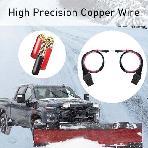 Cable Plow and Truck Side 2-Pin with Dust Cover, Model 21294 8245 61169 8274, Western Plow Parts, Boss Plow Wiring Harness, Snow Plow for Truck, Fisher Plow Parts