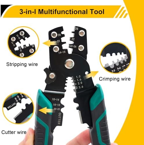 2066Pcs Heat Shrink Solder Seal Wire Connectors Kit with Heat Gun and Wire Stripper Crimping Tool, Waterproof Heat Shrink Wire connectors Electrical Wire Terminals for Marine Electrical
