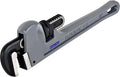10 Inch Aluminum Pipe Wrench, 1-5/8"/41mm Adjustable Cr-Mo Jaw Opening Heavy Duty Straight Handle Plumbing Wrenches, Perfect Plumbers Tool Exceed GGG Standard