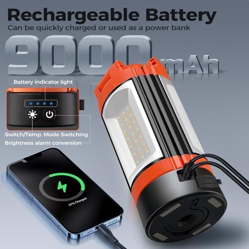 Rechargeable 12000mAh Camping Light with Adjustable Stand