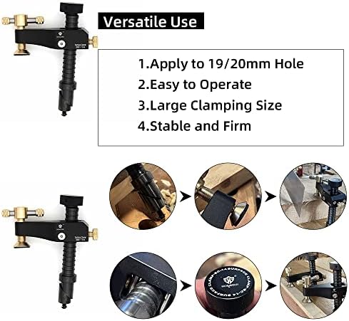 HONGDUI Bench Dog Clamp, 3/4"(19/20mm) Dog Hole Clamp MFT Woodworking Clamp