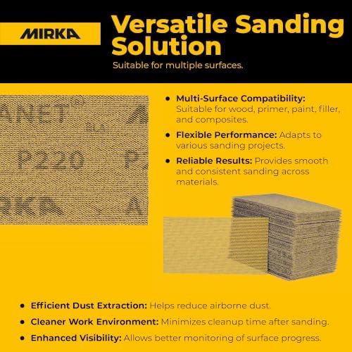 Mirka Abranet Sanding Discs 2.75x5 Inch Hook and Loop 50 Pack