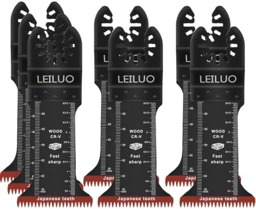 LEILUO 7Pcs Oscillating Tool Blades Wood, 70mm Extra Long Japanese Teeth