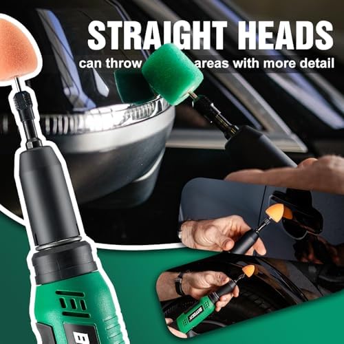 BATOCA S6 Mini Cordless Polisher 2 Heads for Car/Motorcycles Detailing Kit