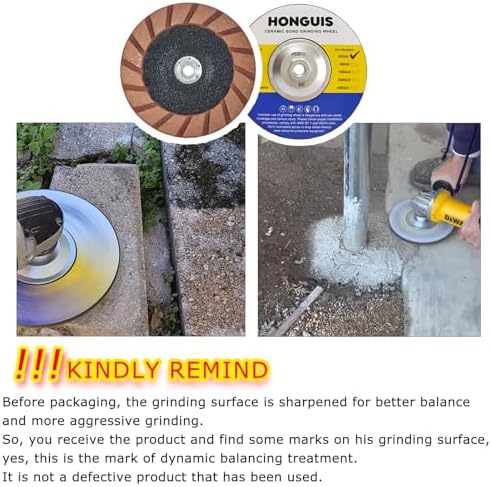 7" Ceramic Bond Diamond Cup Wheel for Concrete, 5/8-11, 30 Grit