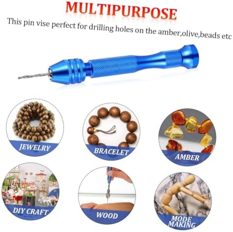 Uonlytech 228pcs Precision Pin Vise Mini Hand Drill Set Rotary Tool Drill Bits for Crafting Electronics and Model Making Portable Easy to Use