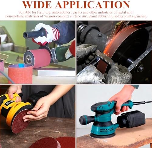 37Pcs 4x36Inch Sanding Belts, Aluminum Oxide Belt Sander(80/100/120/150/240/400 Grit), 6inch No-hole Sanding Disc(80/100/120/180/240/400 Grits) for Power Combination Disc Belt Sanders