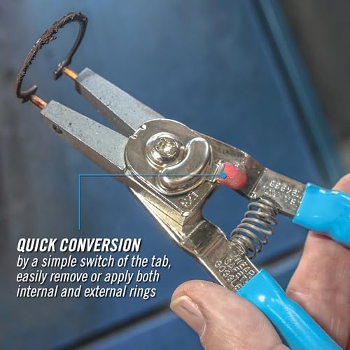 Channellock Snap Ring Plier 927 - Precision Circlip Retaining Ring Pliers, 5 Tips, Made in USA - 8-Inch