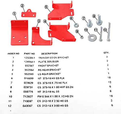 125256 Transmission Bracket Kit for A-lpha MP Models, Big D-og Mowers
