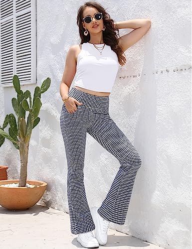VOOVEEYA Women's Bootcut Leggings - Bootleg Yoga Pants Flare with 4 Pockets