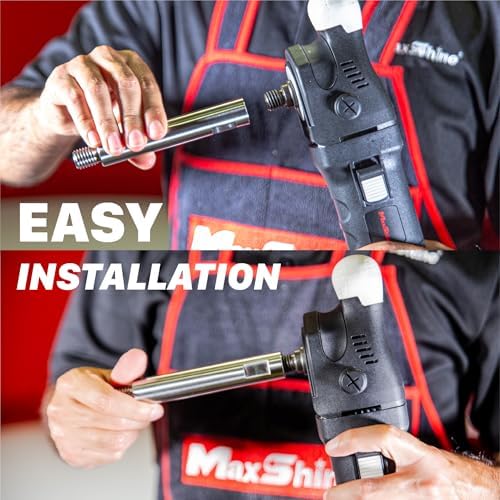 Maxshine Universal Stainless Steel Extension Shaft Set for Rotary Machines – 2”, 3” & 5” Polisher Extenders for 5/8” Backing Plates – 3-Piece Rotary Polisher Accessory for Car Polishing & Detailing