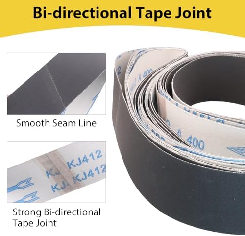 2 x 72 Inch Silicon Carbide Sanding Belts, 8 Pack