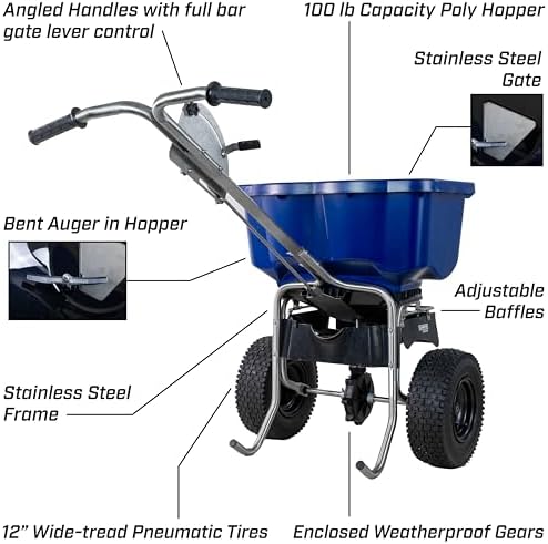 CHAPIN 88800B SaltPro 100-Lb Contractor Salt & Ice Melt Spreader