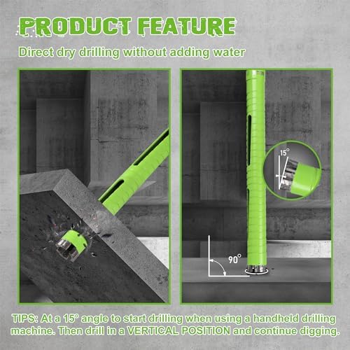 1 Inch Dry Core Drill Bit, 5/8"-11 Threaded Concrete Core Bit
