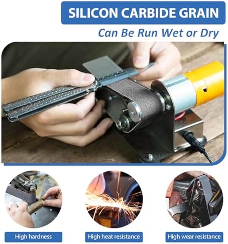 1.2 x 13 Inch Replacement Knife Sharpener Sanding Belt, 120-1000 Grit 24Pcs