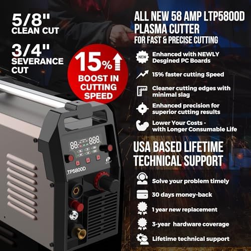LOTOS LTP5800D 58A Non-Touch Pilot Arc Plasma Cutter 110V/220V