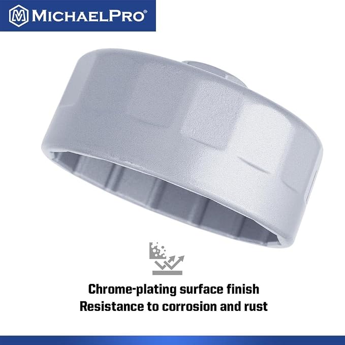MichaelPro 88.8mm Oil Filter Cap Wrench for Hyundai and Kia, 15 flutes 3/8-Inch Drive, Easily Remove Stubborn Oil Filters | MP009097