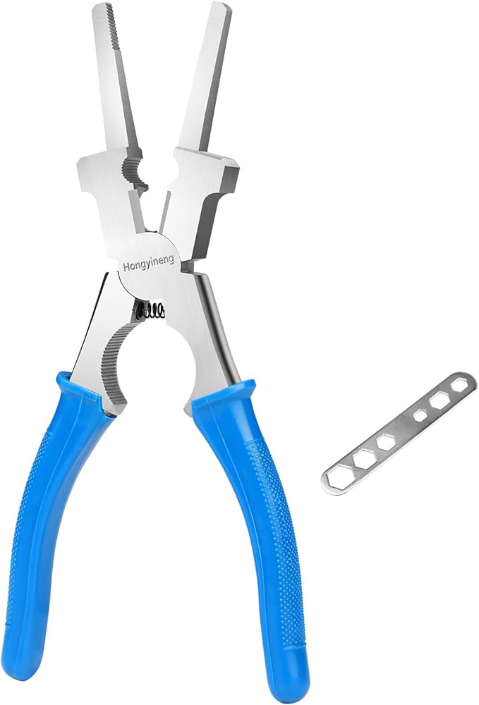 Hongyineng 8" MIG Welding Pliers - Multi-Functional, Anti-Rust, High-Carbon Steel with Comfort Grip for Professional & DIY Use