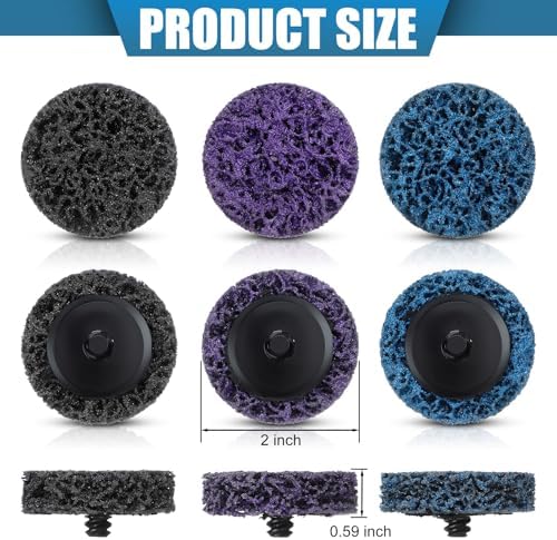 Macarrie 150 Pcs 2 Inch Surface Conditioning Sanding Discs, Diamond