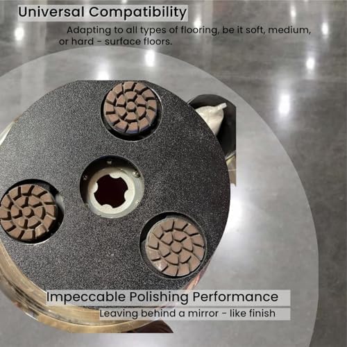 Concrete Floor Polishing Pucks Sharp Diamond Copper Bond Grinding Disc, Fit Ride-on Floor Grinder, Walk-Behind Grinder, 3 Inch Hook and Loop Long Using Life Polishing Pads, 400#