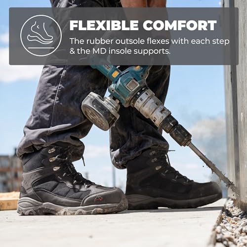 NORTIV 8 Men's Waterproof Steel Toe Work Boots