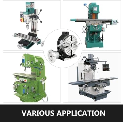 Rotary Table Horizontal Vertical Dividing Plates for Milling Machine Rotary Table Milling Machine Tools (8 IN+4Slot)
