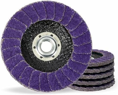4.5" x 5/8“-11 Premium Ceramic Flap Discs, 36+ Grit Grinding Wheels 5Pcs