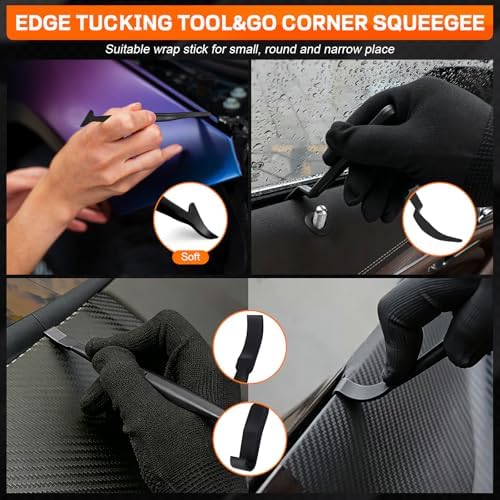 47PCS Vinyl Wrap Tool Window Tinting Kit with Heat Gun,Car Wrapping Kit for Window Tint Include Sponge Roller,Magnet Holder,Tint Squeegee,Film Cutter,Vinyl Tucking Tool for Car Film Installation