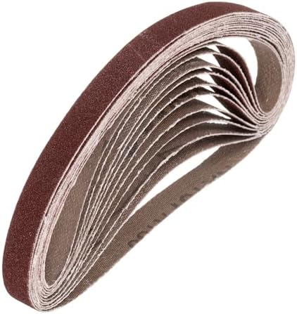 HARFINGTON 1/2 x 12 Inch Sanding Belts, 20 Pcs 150 Grits Aluminum Oxide