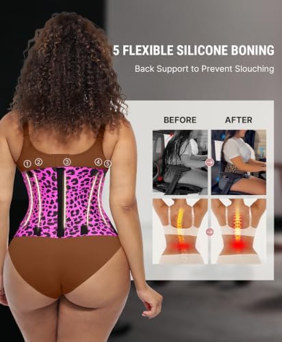 FeelinGirl Waist Trainer for Women Corset Tummy Control Faja Body Shaper