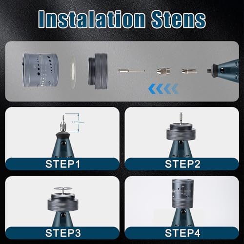 Tungsten Electrode Sharpener Grinder For TIG welding,6 Sizes 8 Angles Tungsten Electrode Grinder Head,Versatile Multi-Angle,TIG Welding accessories With Cut-Off Slot,10 Diamond Wheels, 3 CNC Mandrels