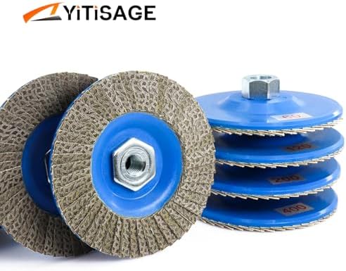 4.5" Diamond Flap Disc,Plastic Back Grinding Wheel for Marble,Ceramics,Sander Tile,Stone,Glass,Concrete(4pcs)