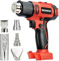IRONFIST Heat Gun Cordless Compatible with MILWAUKEE M18 Battery Portable Hot Air Gun Two Temperature Setting 300°C 550°C for DIY PVC Shrink Tubing (BATTERY NOT INCLUDED)