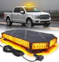 LUMENIX 56 LED Amber Rooftop Beacon Strobe Mini Light Bar for Trucks