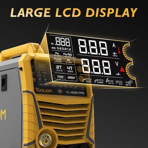 TOOLIOM 200A 5-in-1 Aluminum MIG Welder Kit, Wire & Gloves